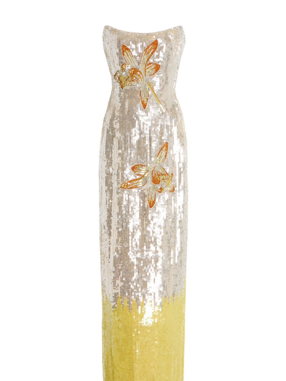Markarian Esperanza gown Gold and Yellow Strapless Sequin Maxi Gown - Picture 2 of 4
